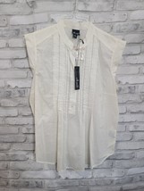 Will Smith Women Sleeveless Ivory Off White Blouse Pleated New NWT Size ... - £9.74 GBP