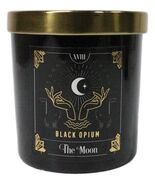 Wicca Witchcraft Mystic Tarot The Moon Black Opium Scented Candle With G... - $347.72 MXN