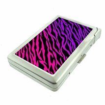Animal Print Em1 Hip Silver Cigarette Case With Built In Lighter 4.75&quot; X... - £15.69 GBP