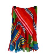Lauren Ralph Lauren Womens M Multicolor Stripe Ruffle Skirt NEW MSRP $115 - $1,106.82 MXN