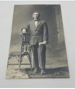 RPPC Handsome Stoic George Dohrn’s Confirmation Vintage postcard 1907-1915 - $19.99