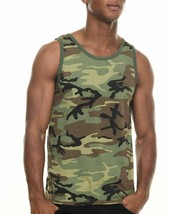 Medium WOODLAND CAMO TANK TOP Tshirt  Army Hunting Tee Shirt Rothco 6702 M - $11.99
