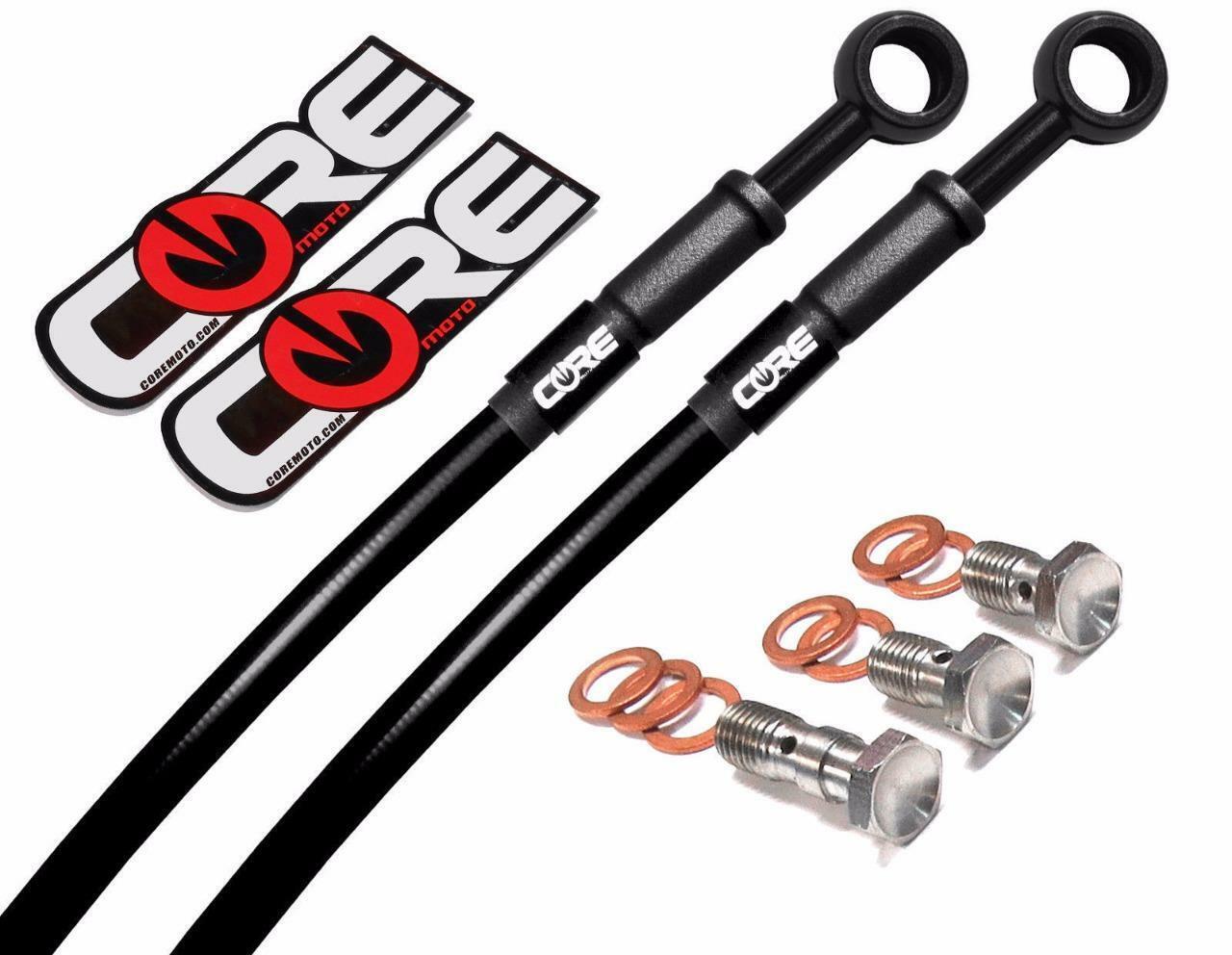 Honda Monkey Brake Lines 2018-2021 (Non-ABS) Black Front Rear Stainless Kit - $131.61