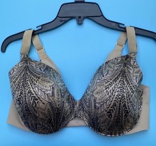 Soma Bra 40 C Full Coverage Vanishing Back Full Coverage Nude Black Paisley - £14.12 GBP