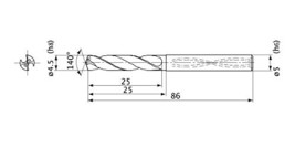 Mitsubishi Materials MVS0450X03S050 Series MVS Solid Carbide Drill, Inte... - $127.39