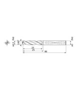 Mitsubishi Materials MVS0450X03S050 Series MVS Solid Carbide Drill, Inte... - $127.39