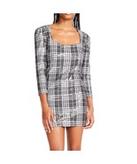 Betsey Johnson Plaid Mini Dress Black XS (0–2) – Metallic Threads, 3/4 S... - $1,460.75 MXN