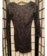 EUC Divided by H &amp; M Black Sequin Dress Size 2  - £14.73 GBP