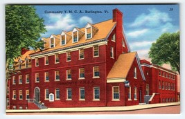 YMCA Community Building Burlington Vermont Linen Postcard Unused Tichnor... - $9.50