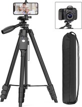 A 60&quot; Camera Tripod With A Travel Bag, A Cell Phone Tripod With A, And Slrs. - £35.54 GBP