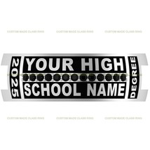 Silver 925 High School Class Band 10 mm Men&#39;s Class Band Comfortfit Collection - £112.08 GBP