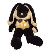 Vtg 1997 Mary Meyer Easter Plush Bunny Rabbit Black &amp; White Stuffed Anim... - £18.58 GBP
