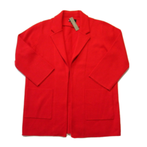 NWT J.Crew Sophie in Bright Cerise Red Open-Front Sweater Blazer Cardigan M - £75.74 GBP