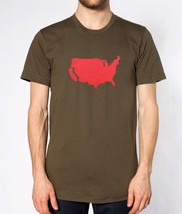 Men&#39;s California t shirt- American Apparel -army green- available in S, ... - £18.02 GBP