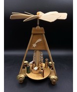 Shooting Star Candle Carousel Christmas German Pyramid A Frame Manger Na... - $178.19