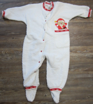 Vintage Carters baby Christmas outfit sleeper Santa teddy bear 18-23 lbs - £14.01 GBP