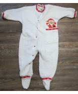 Vintage Carters baby Christmas outfit sleeper Santa teddy bear 18-23 lbs - £13.31 GBP