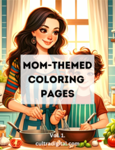 Mom-Themed Coloring Pages for Relaxation. Vol. 1. A good Mother&#39;s Day Gift - £3.95 GBP