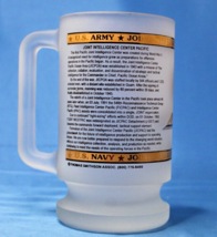 Joint Intelligence Center Army Air Force Marines Navy Frosted Beer Mug Glass - $33.81