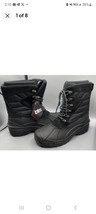 Totes Briggs Black Men&#39;s Waterproof Snow Boots Size 8 NEW w/Tags - $41.13