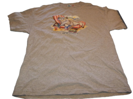 vintage Huntington Beach CA sun bathing cat gray T-Shirt Size XL - £19.37 GBP