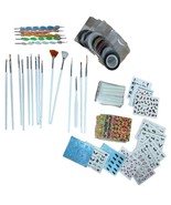 Nail Art Design Painting Dotting Detailing Pen Brushes Stickers Bundle - $23.07 CAD