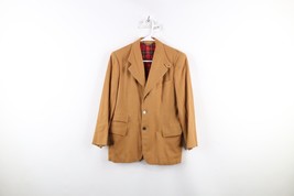 Vtg 60s 70s Streetwear Womens Medium Distressed Wool 3 Button Sport Coat Jacket - £42.48 GBP