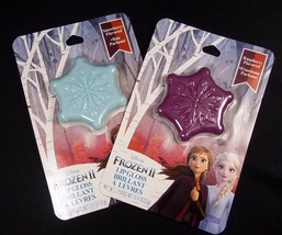 Disney Frozen II flavored Lip Gloss Snowflake compacts Raspberry &amp; Snowberry NEW - £5.56 GBP