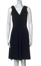 Gio&#39; Guerreri V-Neck Knee-Length Dress Size: US6, IT42 Black Party/Cocktail - £38.51 GBP