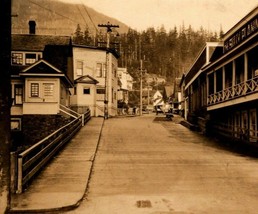 RPPC Bawden Street View Ketchikan Alaska AK 1927 Postcard C17 - $32.62