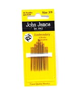 John James Embroidery Needles Size 3/9 - $148.61 MXN