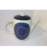Royal Doulton Teapot Flower Scroll Medallion BABYLON Blue Purple Tea Pot... - $120.44 CAD