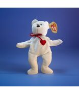 TY Beanie Baby Valentino the Bear 1993/94 Brown Nose In Collector&#39;s Case - $10.00