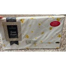 Vintage Cannon Grand Manner Floral sheet 54x75 double fitted Sealed - $461.33 MXN