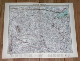 1932 Original Vintage Map Of Minnesota North South Dakota Nebraska Iowa - £22.05 GBP