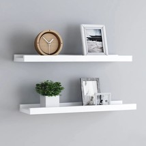  Frame Ledge Shelf Set of 2 White MDF 23.6 in x 3.5 in x 1.2 in - $83.99