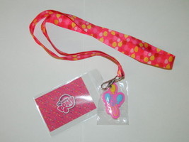 My Little Pony 18&quot; Pink Lanyard with Pinkie Pie Cutie Logo Charm NEW UNUSED - £6.28 GBP