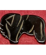 Carved Bakelite Black Elephant 2.5” Brooch Pin Unique Tested - £62.24 GBP