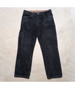 Duluth Trading Co Mens Black Dark Wash Straight Denim Workwear Jeans Siz... - £22.09 GBP