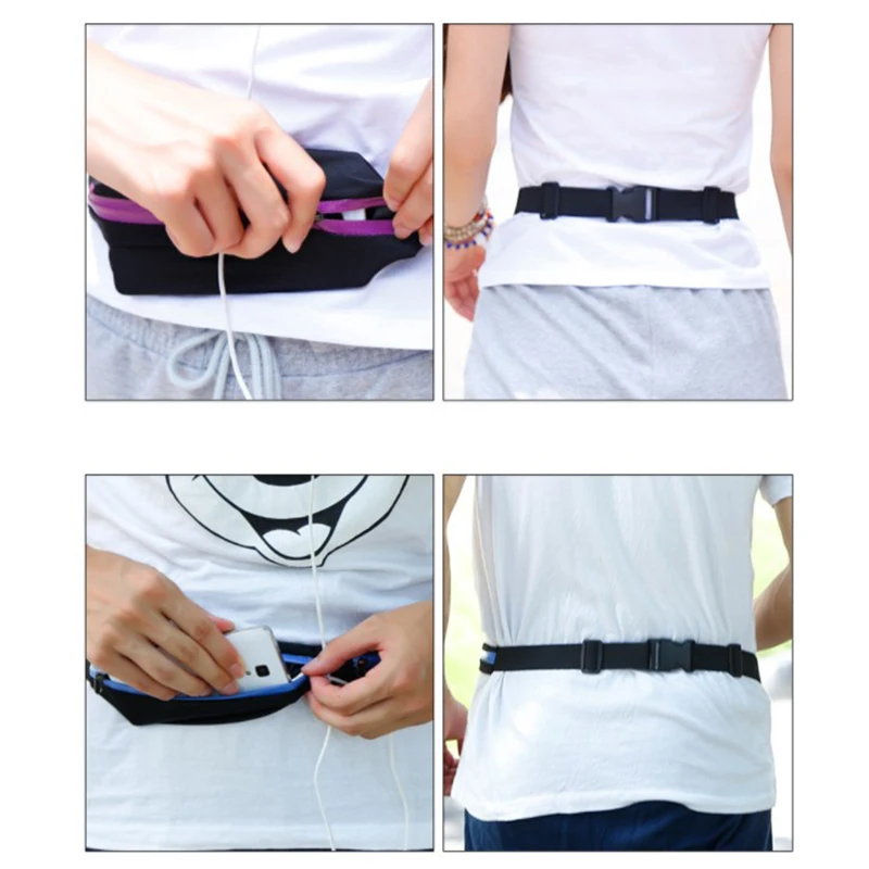 Sporting Waist Pack Double Pocket Waterproof Phone Belt Nylon Casual Small Bag T - £18.44 GBP