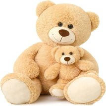 MorisMos 39&quot; Giant Teddy Bear Mommy and Baby Soft Plush Bear Stuffed Animal - £36.91 GBP