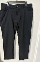prAna Pants Mens 38x30 Black Brion Slim Fit Nylon Stretch 5-Pocket - $32.99