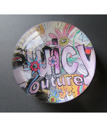 Juicy Couture Paperweight Glass Boho Groovy Flower Power Vintage chipped... - $45.00