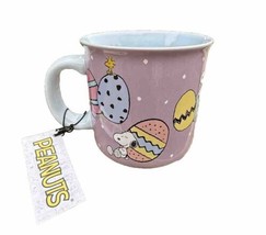 2023 Peanuts Colorful Easter Eggs with Snoopy &amp; Woodstock Mug Large Cup New - £15.65 GBP