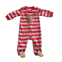 Child of Mine Carter&#39;s Size 3-6 Month Baby One Piece Footed Reindeer - £5.33 GBP