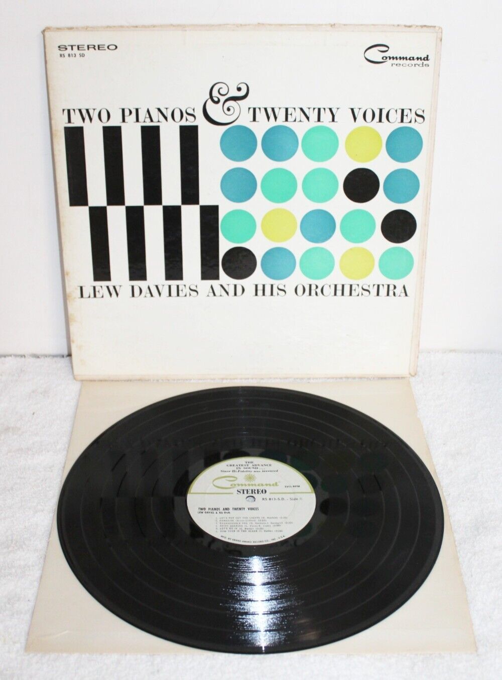 Lew Davies &amp; His Orchestra Two Pianos &amp; Twenty Voices  1960 Command Used... - $4.99