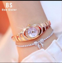 Reloj de Pulsera con Diamantes para Mujer, Cronógrafo Pequeño, Movimiento Japoné - £24.77 GBP
