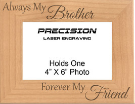 Always My Brother Forever My Friend Engraved Wood Picture Frame - Sister Brother - £19.29 GBP+