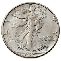 1945-S 50C Marche Liberty Demi Dollar En Choix Bu État, Beau Oeil Appeal - £55.18 GBP