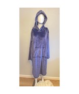 32 Degrees Purple Cozy Heat Sleepwear Fluffy Hoodie Dress S/M - €25,67 EUR